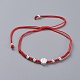 Feng Shui verstellbare Nylonschnur-Armbänder aus geflochtenen Perlen BJEW-JB04976-01-1
