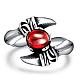 Punky garra anillos de circonia de acero inoxidable para unisex RJEW-BB03795-10-1
