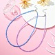 2Pcs 2 Color Glass Seed Beaded Necklace NJEW-FZ00010-1