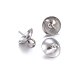 201 Stainless Steel Cup Pearl Peg Bails Pin Pendants STAS-O107-16P-3