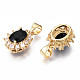 Brass Micro Pave Cubic Zirconia Charms KK-N227-53A-NF-2