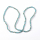 Half Plated Faceted Rondelle Electroplate Imitation Jade Glass Bead Strands X-EGLA-D020-4x3mm-38-3