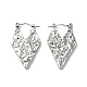 304 Stainless Steel Heart Hoop Earrings for Women EJEW-K243-06P-1