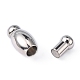 Smooth 304 Stainless Steel Magnetic Clasps with Glue-in Ends STAS-D008-1-3