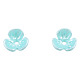Tapas de abalorios de perlas de imitación de resina RESI-N036-01A-02-3