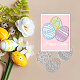 GLOBLELAND 3Pcs Easter Eggs Cutting Dies Metal Happy Easter Frame Die Cuts Embossing Stencils Template for Paper Card Making Decoration DIY Scrapbooking Album Craft Decor DIY-WH0309-704-2