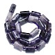 天然紫蛍石ビーズ連売り  コラム  14x8mm  穴：1mm  約24個/連  15.75インチ（40cm） G-K245-U01-01-2