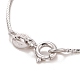 Rhodium Plated 925 Sterling Silver Box Chain Necklace for Women NJEW-M190-02C-P-3