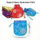 Hobbysay 12 stücke 6 farben seidenverpackungsbeutel ABAG-HY0001-03-2