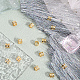 Sunnyclue アルミドレッドヘアビーズ髪飾り 50 個  ヘアコイルカフ  ラインストーン付き  ヘアスタイリング用  コラム  ゴールドカラー  10x8.5mm  内径：8mm OHAR-SC0001-03G-4