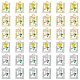 Dicosmético 36 piezas 6 estilos estante chapado aleación esmalte colgantes FIND-DC0002-91-1
