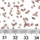 11/0グレードのベーキングペイントガラスシードビーズ  シリンダー  均一なシードビーズサイズ  不透明色の光沢  淡い茶色  1.5x1mm程度  穴：0.5mm  約2000個/10g X-SEED-S030-1029-4