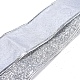 シングルフェイスベルベットリボン  グリッターパウダー付き  工芸用  ギフト包装  クリスマスの装飾  銀  2