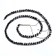 Abalorios negras naturales espinela hebras G-E560-A04-4mm-2