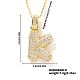 Элегантные латунные микропаве прозрачные кубические цирконии 3d начальные ожерелья DV4415-9-1