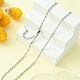 304 Singapur-Halskette aus Edelstahl für Männer und Frauen NJEW-YW0001-11-5