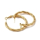 304 Stainless Steel Twist Ring Hoop Earrings for Women EJEW-Q781-08G-2