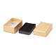 厚紙のギフトボックスジュエリーボックス  ネックレス  ブレスレット  中に黒いスポンジを入れて  長方形  ゴールド  8.3x5.2x2.9cm CBOX-F005-02C-3
