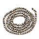 Natural Pyrite Beads Strands G-T107-10-2