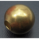真鍮ビーズ  ラウンド  直径約12mm  穴：4.2mm. KK-A070-12mm-C-1