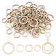 OLYCRAFT 120Pcs 4 Size Natural Wood Linking Rings Wood Earring Blanks 16/19/20/30mm Inner Diameter Undyed Wood Pendants Unfinished Wooden Slices Circle Macrame Rings for Jewelry Making DIY Crafts WOOD-OC0002-95-1