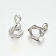Bails de capuchon de perle hexagonale en laiton KK-M138-01A-1
