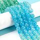 Spray Painted Crackle Glass Beads Strands DGLA-C002-8mm-10-2