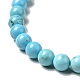 Brins de perles de magnésite naturelle teintes et chauffées G-G924-01B-03-4