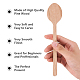 GORGECRAFT 3pcs Wood Carving Spoon Blank Cherry Wood Spoon Beech and Walnut Wood Unfinished Wooden Craft Kit for Whittler Starter AJEW-GF0001-40-5