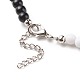 Yin Yang & Acryl runde Perlenkette aus Fimo für Frauen NJEW-JN03925-6