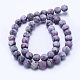 Brins de perles de larvikite naturelles G-F545-A01-2