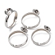 Componentes de anillos de dedo de 304 acero inoxidable ajustables STAS-E163-97P-1