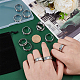 UNICRAFTALE 12Pcs Size 10 Stainless Steel Grooved Finger Ring with Velvet Pouches Blank Core Ring Round Empty Ring for Inlay Ring Jewelry Wedding Band Making STAS-UN0038-94C-2