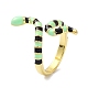 Serpiente real 18k anillos de brazalete chapados en oro para mujer KK-C220-07G-4
