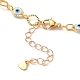 Brass Horse Eye Link Chain Necklaces NJEW-JN03161-01-3