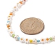 Collier de perles naturelles et de millefiori et de perles de verre pour femme NJEW-JN04162-5