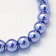 Backen gemalt pearlized Glasperlen runden Perle Stränge X-HY-Q330-8mm-09-2
