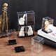 Olycraft 8 pièces figurines vitrine action figure stockage avec base noire acrylique bloc de construction boîte d'affichage vitrine transparente pour figurines aciton poupée modèle affichage 2.5x2.2x3.8 pouces ODIS-WH0020-88-5