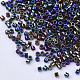 Electroplate Cylinder Seed Beads SEED-Q036-02A-B02-3