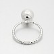 Laiton anneaux acrylique perle des doigts pour les bijoux de mariage RJEW-J061-P-3