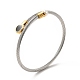 304 bracelet manchette en corde torsadée en acier inoxydable BJEW-P283-18M-4