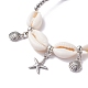 Natural Cowrie Shell Beads Anklet AJEW-AN00458-4