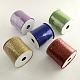 Plastic Mesh Ribbon with Glitter Powder DIY-R035-M-2