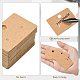50Pcs Rectangle Kraft Paper Earring Display Card with Hanging Hole CDIS-CJ0001-05-3