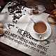 コーヒーテーマダイアブルメントフォートカップマット  日用品  単語の長方形  ブラック  35x50cm AJEW-WH0201-004-6