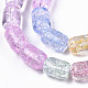 Transparent Crackle Glass Beads GLAA-S192-002-3