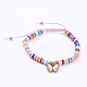 Bracelets réglables de perles tressées avec cordon en nylon BJEW-JB05100-2