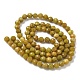 Нити натуральных желто-зеленых опаловых бусин G-D306-A06-4mm-3