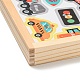木製磁気釣りゲーム  モンテッソーリのおもちゃ  幼児向けの認知ゲーム  教育就学前ビーズおもちゃギフト  昆虫  29~38x22~53x14mm AJEW-D066-01C-3