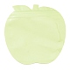 リンゴの形をしたプラスチック包装陰陽ジップロックバッグ  トップセルフシールパウチ  緑黄  10.2x10.1x0.15cm  片側の厚さ：2.5ミル（0.065mm） OPP-D003-01B-2